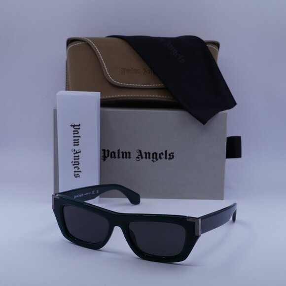 Palm Angels PERI10K MALIBU 5507 Cat Eye Sunglasses - Green/Dark Grey - Picture 4 of 9